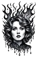 Set Fire to the Rain Adele  tattoo design idea