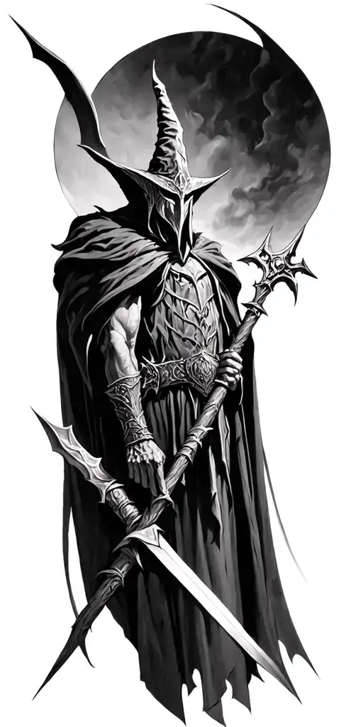 witch king of angmar tattoo design idea