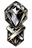 diamonds gold bars tattoo design idea