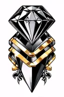 diamonds gold bars tattoo design idea