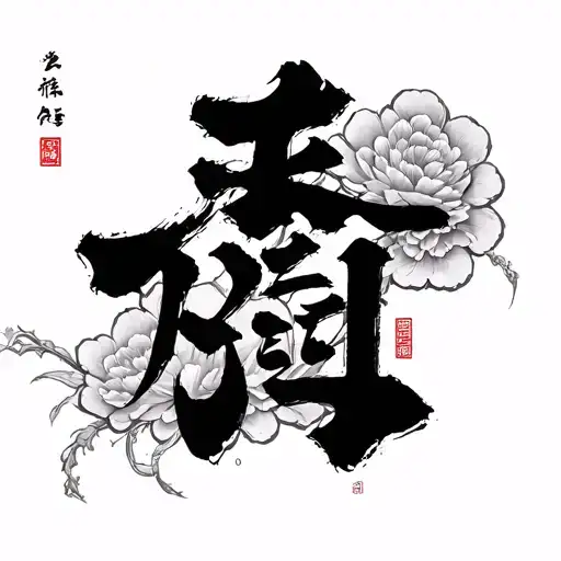 皮尤米 design a tattoo with details by using this Chinese word  tattoo design idea