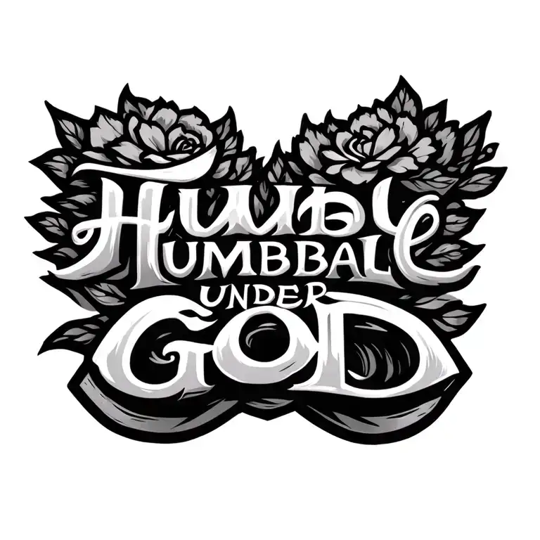 Truly Humble Under God tattoo design idea
