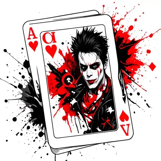 Hisoka poker cards tattoo design idea