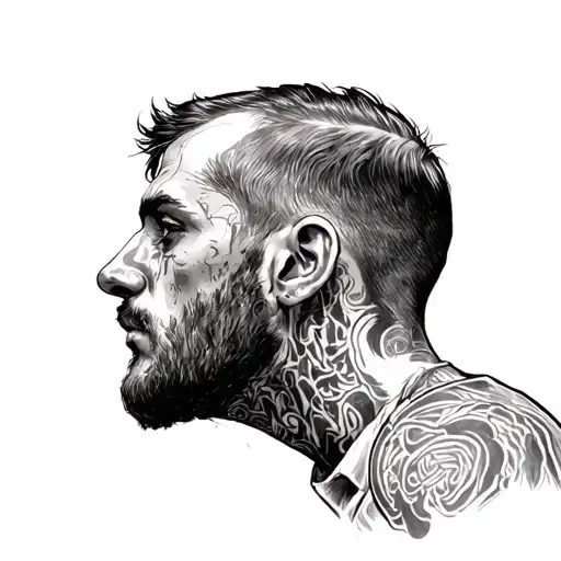 anxiety and overthinking man tattoo design idea