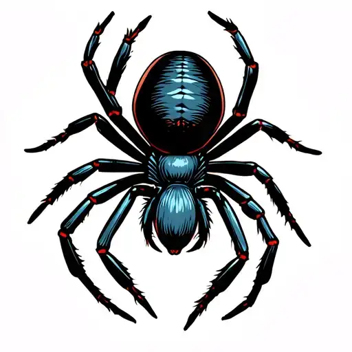 black widow spider tattoo design idea