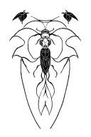 cicada raven and bear totem pole inspired design tattoo design idea