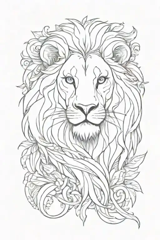 leo lion tattoo design idea