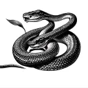 snake tattoo on left arm with tail starting on the wrist, wrapping around forearm and the head resting on collar bone tattoo design idea