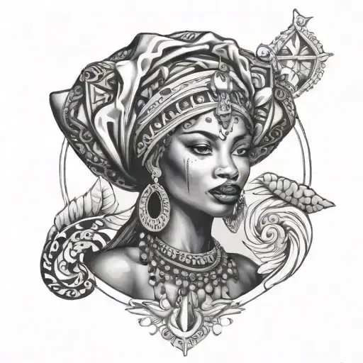 african queen fortune teller dreamy tattoo tattoo design idea