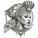 african queen fortune teller dreamy tattoo tattoo design idea