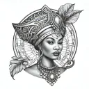 african queen fortune teller dreamy tattoo tattoo design idea