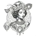 african queen fortune teller dreamy tattoo tattoo design idea