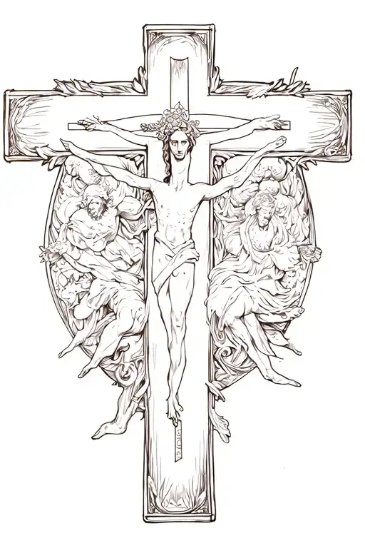 "truth" with T as the cross and other Christian imagry tattoo design idea