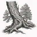 Tree Bark tattoo design idea