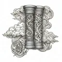 pillar of fire and pillar of cloud forearm sleeve tattoo design idea