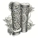 pillar of fire and pillar of cloud forearm sleeve tattoo design idea