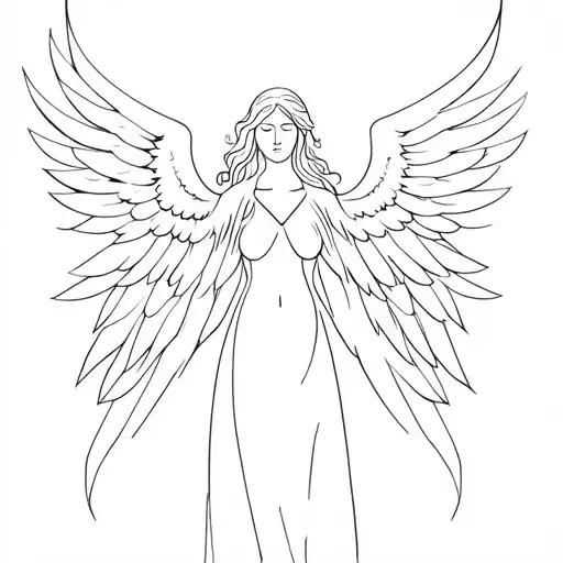 seraphim angel tattoo design idea