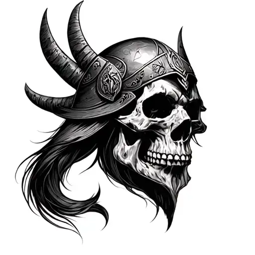 Something that reflects death, grief, depression, anxiety, and a dark hope that you will overcome this and Viking themed tattoo design idea