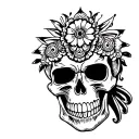 mariachi skull tattoo design idea