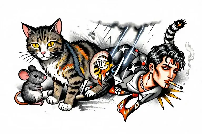 80+ Cat Smoking Cigarette Tattoo Ideas in 2026