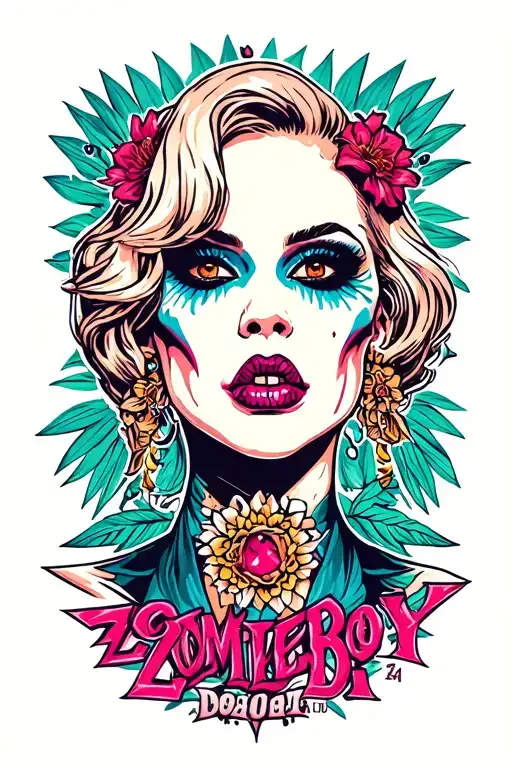 Lady Gaga in Rio de Janeiro, with the show of the show's zombieboy music. tattoo design idea