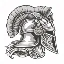 Roman Centurion Helmet tattoo design idea