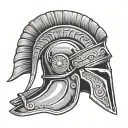 Roman Centurion Helmet tattoo design idea