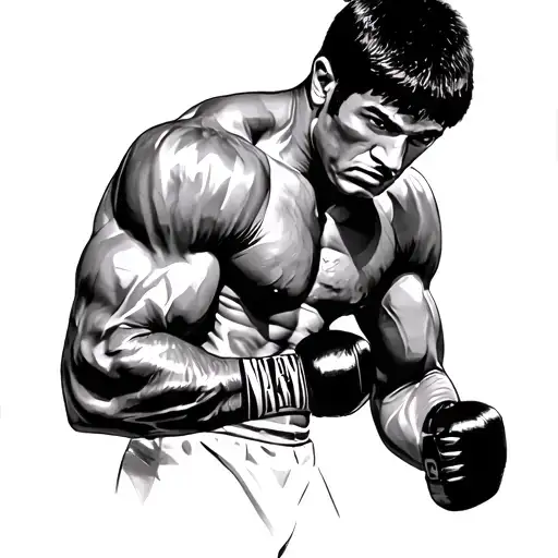 Discreet and realistic Rocky Balboa tattoo design idea