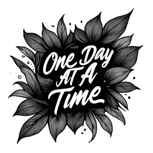 One Day At A Time tattoo design idea