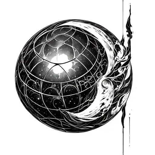 dyson sphere tattoo design idea