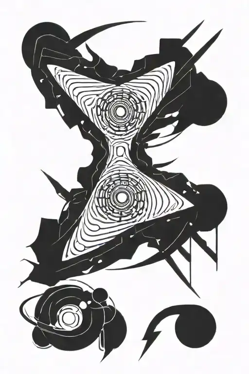 interstellar black hole tattoo design idea