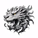 Leo Dragon tattoo design idea