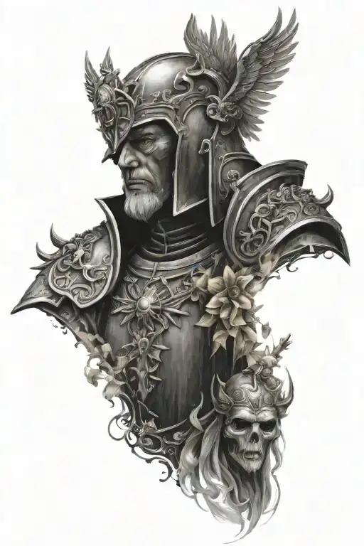 emperor with primarchs warhammer 40k tattoo design idea