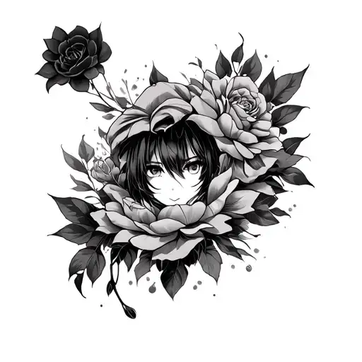 anime manga panel styled tattoo tattoo design idea