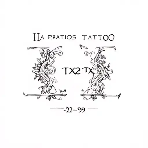 "12-23-99" Filler tattoo tattoo design idea