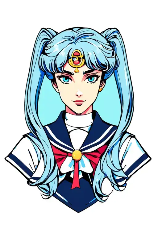 sailor moon style Brando Chiesa tattoo tattoo design idea