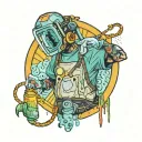 window washing culinary arts LSD life experience DNA tattoo design idea