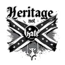"Heritage not hate " Rebel Flag embedded inside tattoo design idea