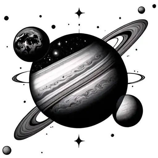 solar system planetary tattoo tattoo design idea