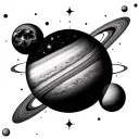 solar system planetary tattoo tattoo design idea