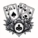 life is a gamble symbols tattoo design idea