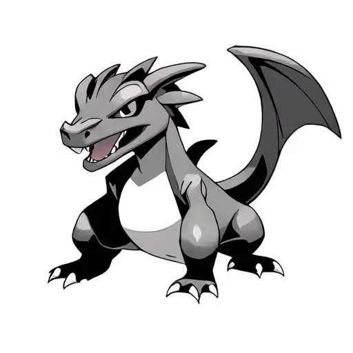 charmander charmeleon charizard father looking tattoo design idea