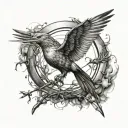 The Mockingjay from the Hunger Games movie tattoo design idea