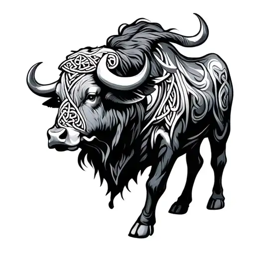 Celtic Bull tattoo design idea