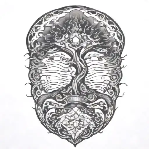 lust melting tattoo design idea