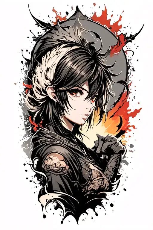 anime half sleeve tattoo tattoo design idea