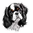Cavalier King Charles Spaniel tattoo design idea