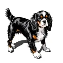 Cavalier King Charles Spaniel tattoo design idea
