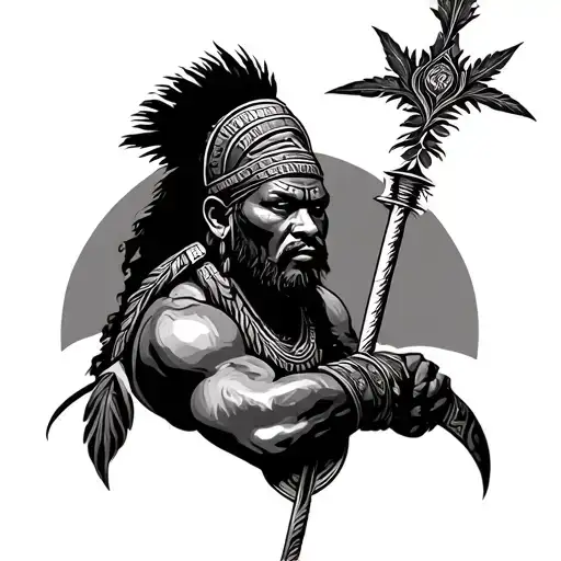 Igbo warrior tattoo design idea