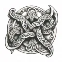 Celtic brotherhood knot intertwined tattoo design idea